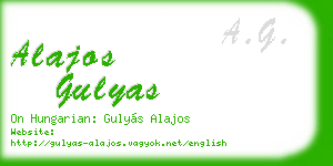 alajos gulyas business card